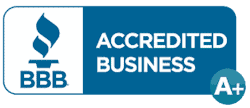 BBB Accredited Business logo with an "A+" rating displayed in a blue and white design, representing Trees Hurt Too Inc., leaders in Pest Control Tarrant County, TX.